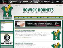 Tablet Screenshot of howickminorhockey.com